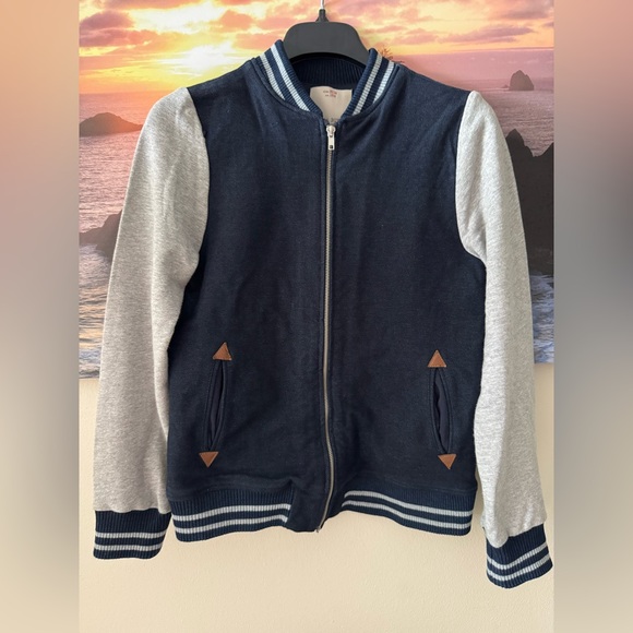 Zara Boys Blue and Gray Zip-Up Jacket/13-14